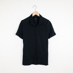 Icebreaker Men's Small Merino Wool Polo Shirt in Black Short Sleeve